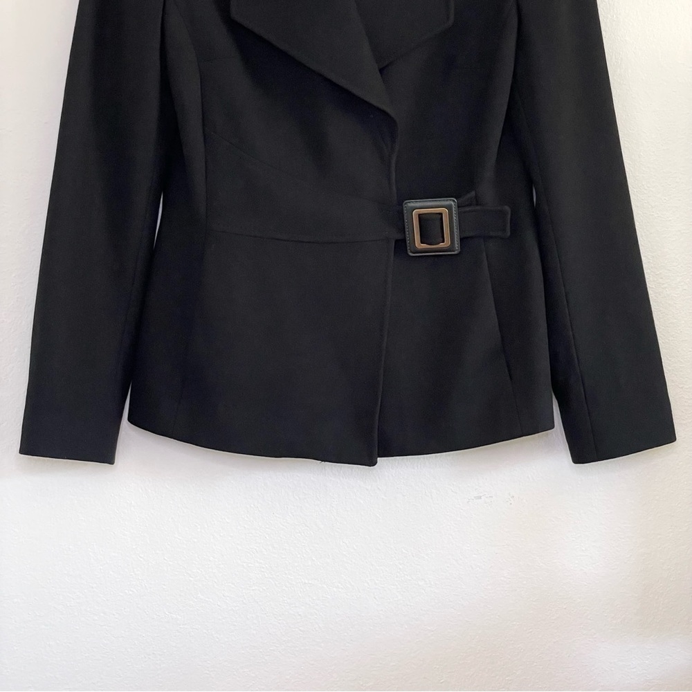 Andre Badi Wool Blend Belted Jacket Black XS - Small - Picture 7 of 16